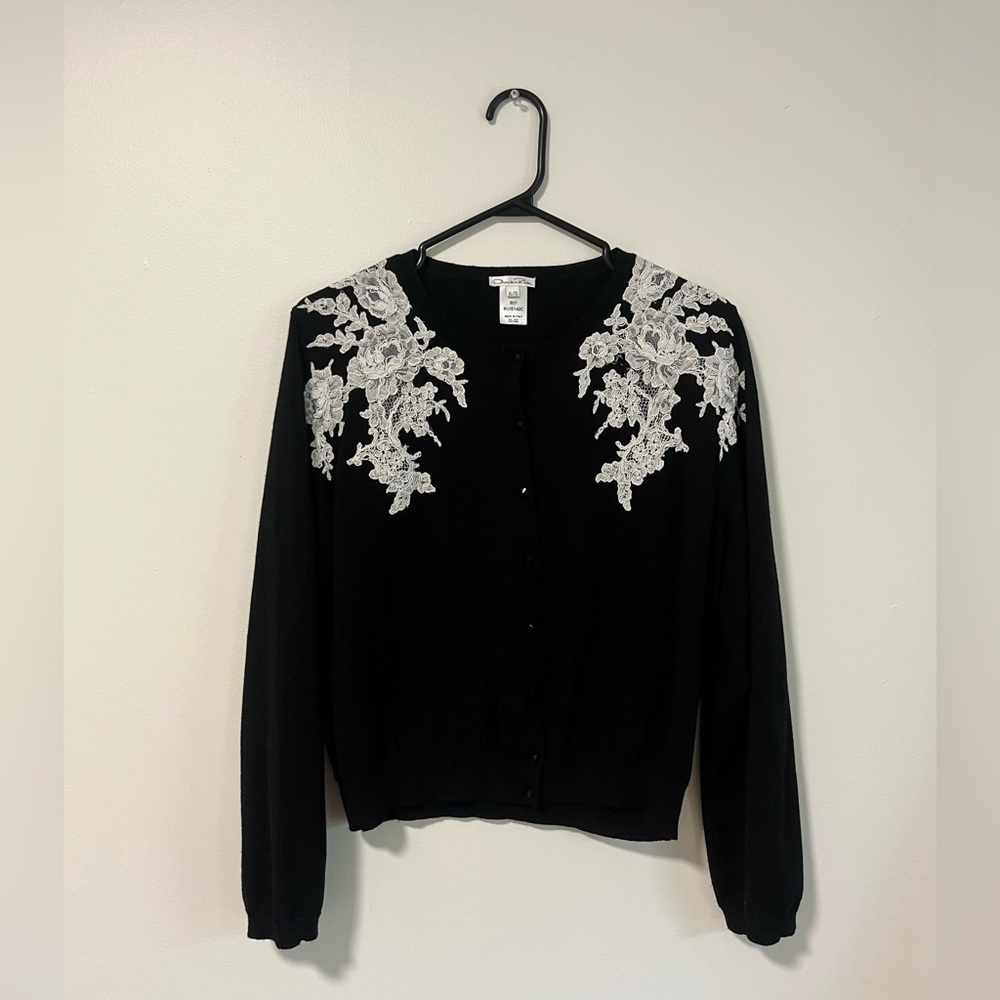 Oscar de la Renta Mother of Pearl cardigan